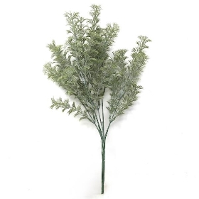 Vintage Green Frosted Conifer Bush 34cm