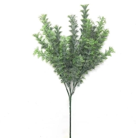 Green Frosted Conifer Bush 34cm