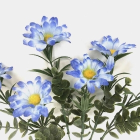 Blue Daisy & Eucalyptus Bush 38cm
