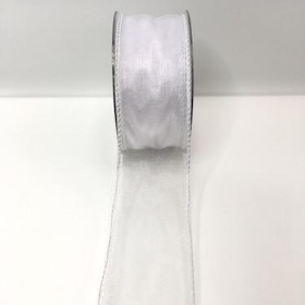 White Organza Ribbon 50mm