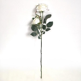 White Olivia Spray Rose 67cm