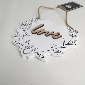 Wooden Love Heart 10cm