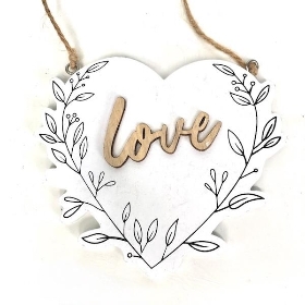 Wooden Love Heart 10cm