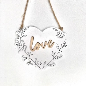 Wooden Love Heart 10cm