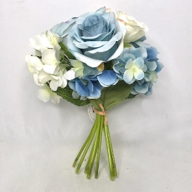Blue & Ivory Bridesmaid Bouquet 24cm