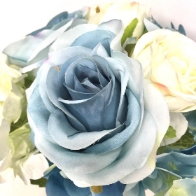 Blue & Ivory Bridesmaid Bouquet 24cm