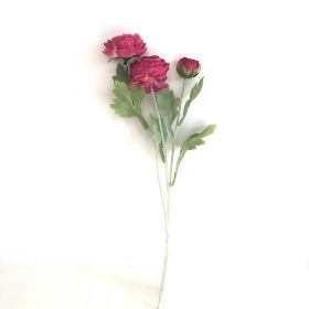 Dark Pink Ranunculus 49cm