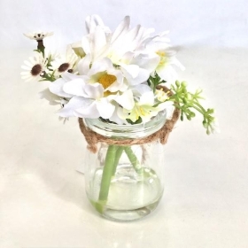 White Daisies In Vase 13cm