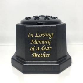Black In Loving Memory Brother Memorial Pot