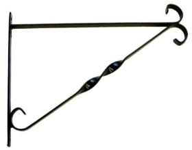12inch Hanging Basket Bracket Black