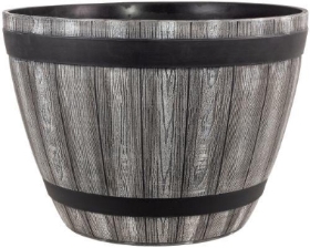 Dark Grey Barrel Planter 51cm