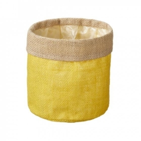 Yellow Hessian Bag 13cm