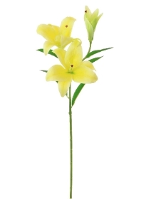 Yellow Lily Stem 83cm