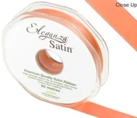 Coral Satin Ribbon 15mm
