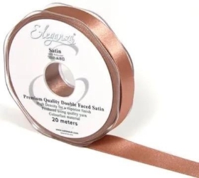 Deep Rose Gold Satin Ribbon 15mm