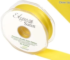 Yellow Satin Ribbon 25mm