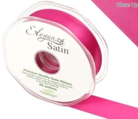 Fuchsia Satin Ribbon 25mm