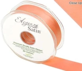 Coral Satin Ribbon 25mm
