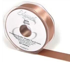 Deep Rose Gold Satin Ribbon 25mm