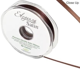 Chocolate Satin Ribbon 3mm