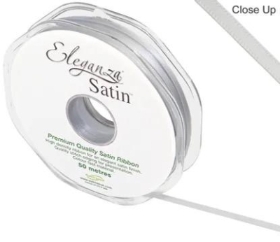 Silver Satin Ribbon 3mm 