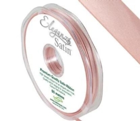 Rose gold Satin Ribbon 3mm 