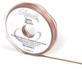 Deep Rose Gold Satin Ribbon 3mm