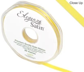 Yellow Satin Ribbon 6mm