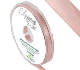 Rose Gold Satin Ribbon 6mm 