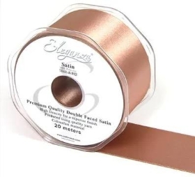 Deep Rose Gold Satin Ribbon 50mm