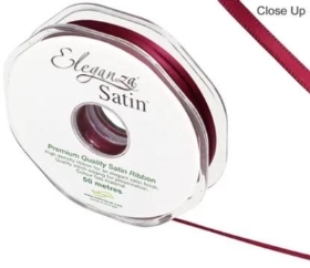Burgundy Satin Ribbon 3mm 