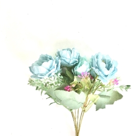 Blue Peony & Foliage Bush 30cm