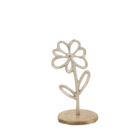 Silver Flower on Base 15cm
