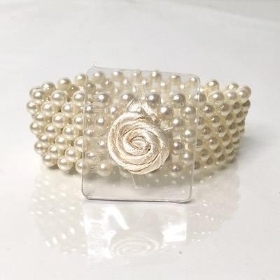 White Pearl Bracelet x 6