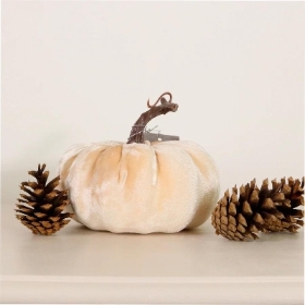 Cream Velvet Pumpkin 14cm