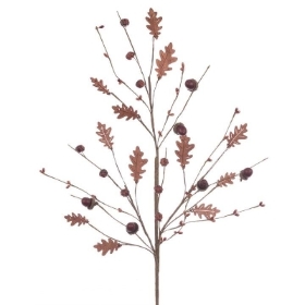 Brown Oak & Acorn Spray 70cm