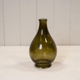 Olive Green Medium Bud Vase 20cm