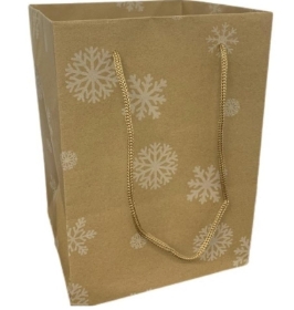 Kraft Snowflake Bag x 10