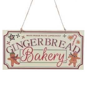 Gingerbread Bakery Sign 25cm