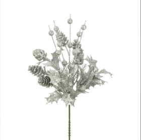 Silver Holly Pick 18cm