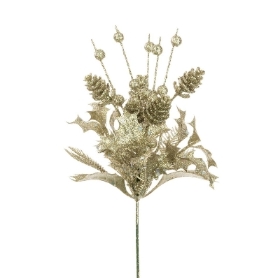 Champagne Holly Pick 18cm