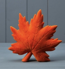 Flocked Ceramic Leaf 15cm