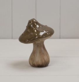 Brown Ceramic Mushroom 13.5cm