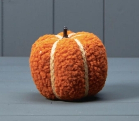 Orange Fabric Pumpkin 10cm