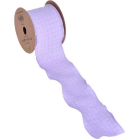 Lavender Mist Ruffled Ribbon 40mm