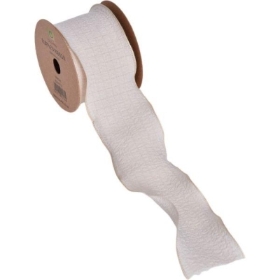 Taupe Beige Ruffled Ribbon 40mm