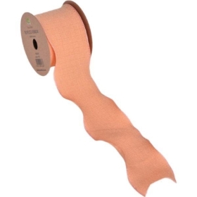 Dusty Coral Ruffled Ribbon 40mm