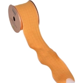 Vintage Mustard Ruffled Ribbon 40mm