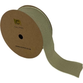 Sage Crushed Silk Ribbon 38mm