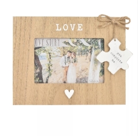 Love Story Jigsaw Photo Frame 